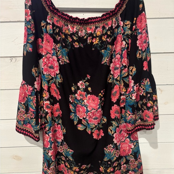 Flying Tomato Floral Black and Pink Women's Dress in size Small - Picture 2 of 15